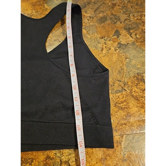 Avia Ladies Zip Front Sports Bra  XXL- 2XG Nylon Black *NO pads* ex condition(B2 - Picture 8 of 8